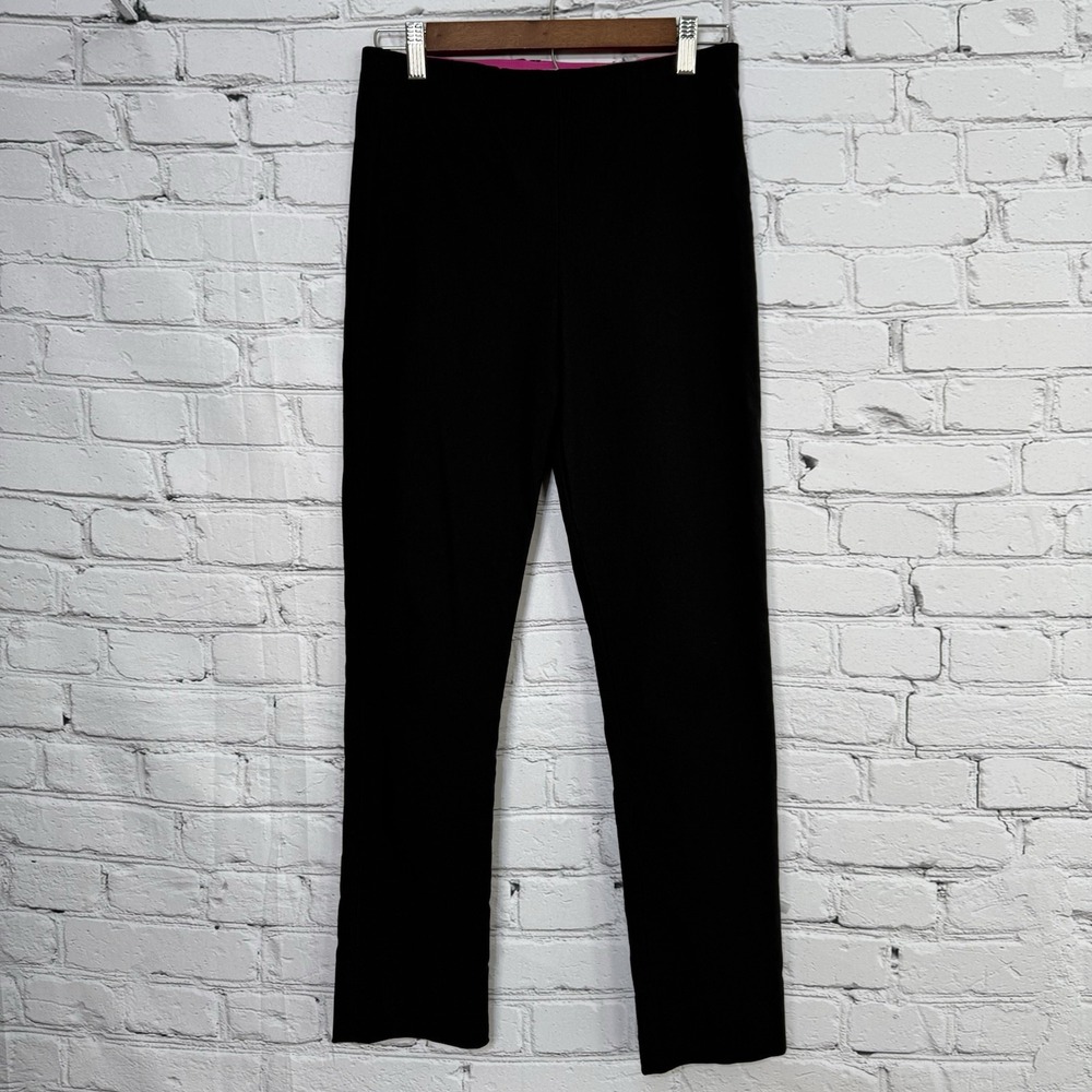GRETCHEN SCOTT Gripeless Pull On Pants Size S Black Stretch Nylon 28x27โ Ankle